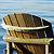 Chair on lakeside deck 