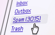 a spam link on a computer screen