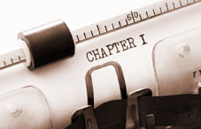 does a dissertation have to be published Paper in a typewriter titled "Chapter 1"