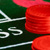 Dice on a craps table