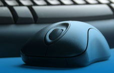 A keyboard and a mouse