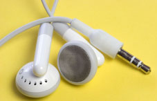 White iPod earphones