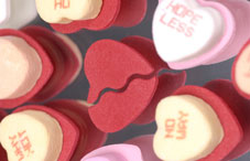 broken candy hearts