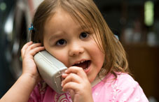 Young girl on telephone 