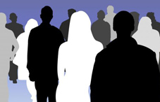 Group of people silhouettes