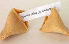 Fortune cookie with paper inside