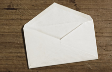 Open white envelope