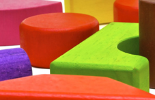 Multicolor toy shapes 