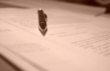 Pen on legal papers