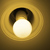Closeup of bare lightbulb lamp
