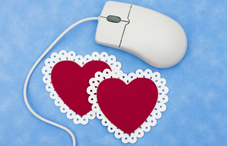 Hearts and computer mouse
