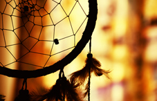 Dreamcatcher in silhouette