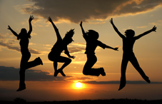 jumping girls