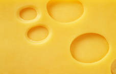 Closeup of a piece of cheese