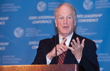 Less than 1 percent of the average cost of an employee health plan goes toward behavioral health, said Dr. Ron Finch of the National Business Group on Health (APA photo)