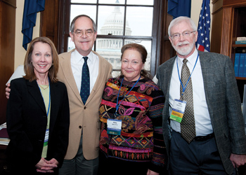 Left to right, Dr. Nicky Ozbek; Rep. Cooper; Dr. Lisa Oglesby; Dr. Frank Edwards (credit: APA photo)