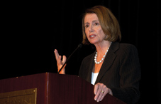 Rep. Nancy Pelosi (D-Calif.) received this year’s APA’s Outstanding Leadership Award at the State Leadership Conference banquet (APA photo)