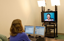 Psychologist using telehealth (credit: Gregg Perry)