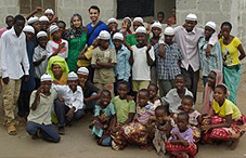 Dr. Rehman Abdulrehman (behind students)
