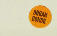 Organ donation sticker