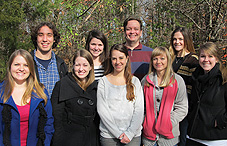 Members of the University of Mississippi Clinical-Disaster Research Collaborative include (from left) Bethany J. Aiena, Christopher F. Drescher, Brandy J. Baczwaski, Lauren B. Flegle, Stevie W. Campbell, Dr. Stefan E. Schulenberg, A. Brooke Walters, Laura E. McIntire and Kristie V. Schultz