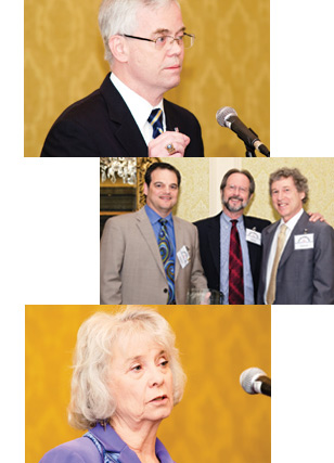 Top to bottom: William C. Schoenhard; (left to right) Dr. Manuel Garcia, Dr. Randy Phelps, and Dr. Russell Lemle; Dr. Suzanne Bennett Johnson (Photos by Lalo Garcia)