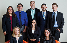 Back row: Dr. Ana Bridges, Carlos Ojeda, Dr. Timothy Cavell, Freddie Pastrana and Arthur Andrews. Front row: Samantha Gregus, Bianca Villalobos and Debbie Gomez (credit: Beth Hall) 