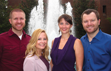 Brian Stone, Melissa Dengler, Sarah Whitaker and Michael Amlung, all psychology grad students at the University of Georgia, founded the Psychology Educator Development Association (Credit: Laura Amlung)