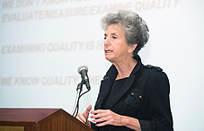 “Higher education has to justify the investment that is made,” said Dr. Judith S. Eaton (credit: Charles Votaw)