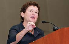 Syracuse University Chancellor Nancy Cantor described a vision for putting psychological science to work in the community