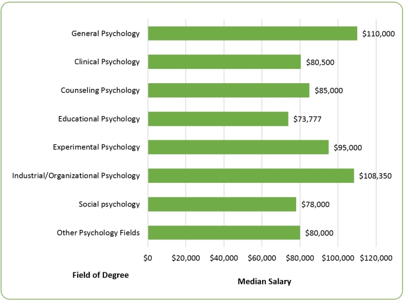 Figure 3: Median Salary by Field of Degree, 2013