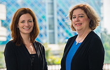 Dr. Meghan McAuliffe Lines (left) is the psychology clinic director and Dr. Jennifer Schroff Pendley is chief psychologist at Nemours/ Alfred I. duPont Hospital for Children. (credit: Cindy Brodoway)