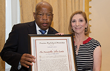 Rep. John Lewis received the presidential citation from APA President Dr. Nadine J. Kaslow. (credit: Nick Crettier)