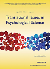 Translational Issues in Psychological Science (TPS) is the first journal developed and co-published through a partnership between graduate students and mentors.