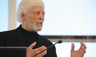 Former member of Congress Ronald Dellums (D-Calif.), a former psychiatric social worker who once wanted to be the “black Sigmund Freud,” challenged participants to think big. (credit: Lloyd Wolf)