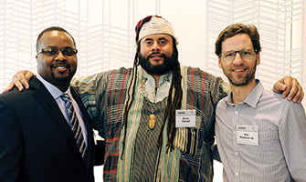 Dr. Derek Griffith of Vanderbilt University, Dr. Bruce Purnell of Higher Hopes Inc., and Dr. Eric Mankowski of Portland State University, described the impact of trauma, violence and stress on boys and men of color. (credit: Lloyd Wolf)