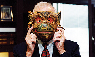 Dr. Fowler was known for his African art collection — and sense of fun. (credit: Lloyd Wolf)