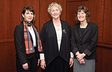 Dr. Allyson Bennett, Dr. Megan Gunnar and Dr. Mary Dozier (left to right) discussed the importance of animal research to children’s health at a congressional briefing in March.