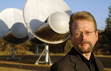 At the SETI Institute, Dr. Douglas Vakoch contemplates the challenges of intersteller communication. (credit: Seth Shostak)
