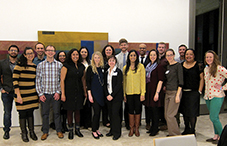 Members of the APAGS Advocacy Coordinating Team, staff and student guests wrap up a day of workshops on the rooftop of the APA building on Feb. 26.
