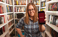 Kelsi Lenz applies her expertise in human factors to State Farm mobile products. (photo: Christopher Jacobs)