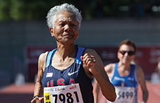 Irene Obera of the United States, born in 1933. (Photo by Alex Rotas)