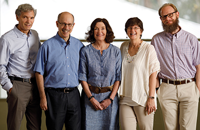 The CREATE team, from left to right: Drs. Joseph Sharit, Neil Charness, Sara Czaja, Wendy Rogers and Wally Boot