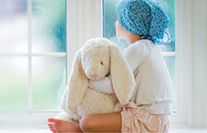Child with brain cancer