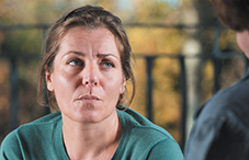 Concerned therapist