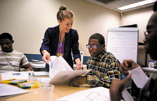 Dr. Muñiz de la Peña leads group therapy for teens every Wednesday night at Terra Firma.
