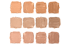 in brief neutral tones