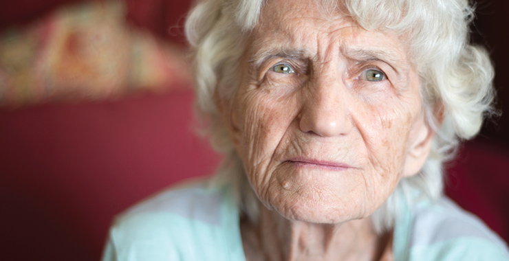 Elderly woman.