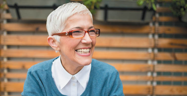 Monitor on Psychology: June; older woman with glasses smiling