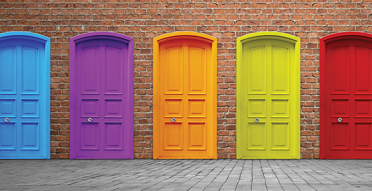 colorful front doors